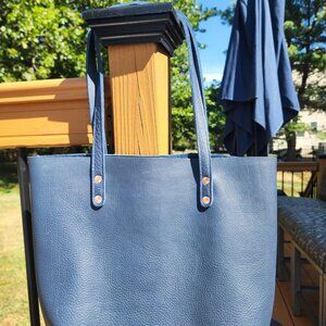 KMM & Co. BLUE CYPRESS TOTE - SEWN 10in STRAPS